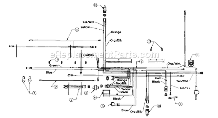 Page D Diagram and Parts List for 1363694H701 1996 Yard Man Lawn Tractor
